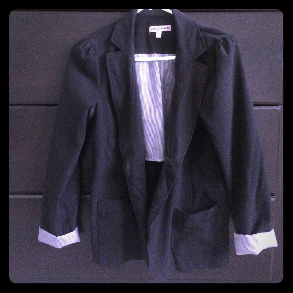 Blazer with stripe detail