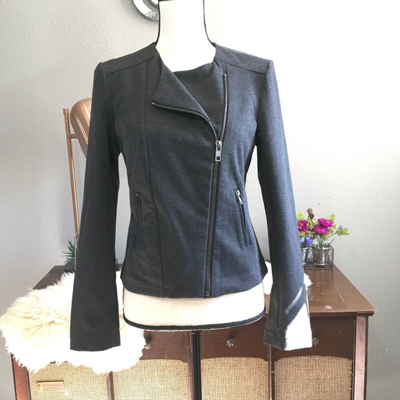 Catherine Malandrino Jackets & Blazers - Catherine Malandro runway heathered gray moto