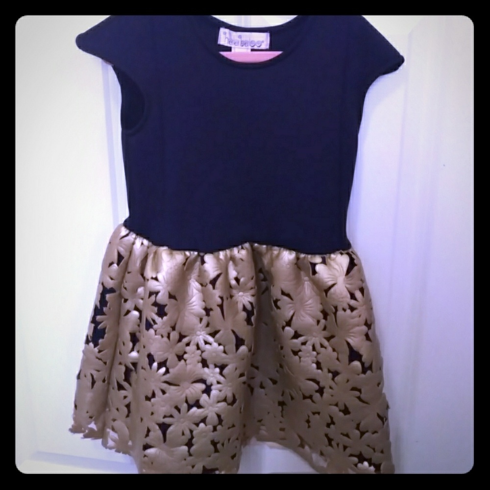 Halabaloo Dress with Laser-Cut Faux Leather