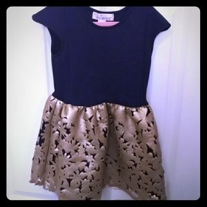 Halabaloo Dress with Laser-Cut Faux Leather