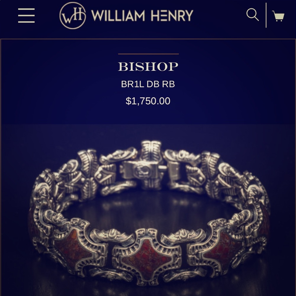 William Henry Silver Fossil Bracelet.