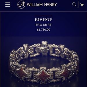 William Henry Silver Fossil Bracelet.