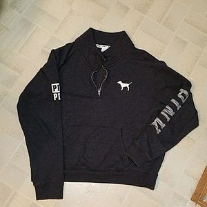 PINK 3/4 zip pullover