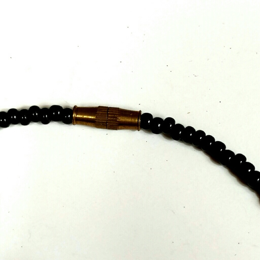 Unique vintage necklace large earth tones pendant - Picture 8 of 8
