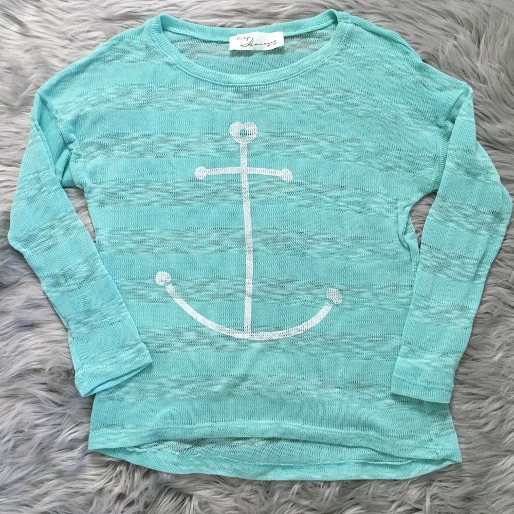 Sheer long sleeved top