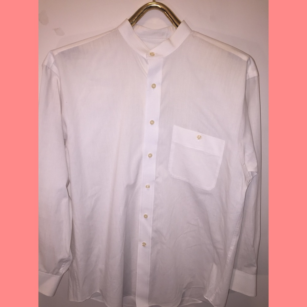 Yves Saint Laurent: Collarless Luxury Dress Shirt