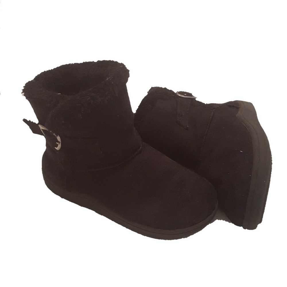 Toddler Black Winter Slip On Boots Size 8