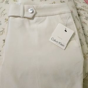 Calvin Klein cream, soft white, ladies suit pants