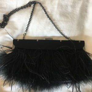 BCBG MaxAzia Feather clutch!