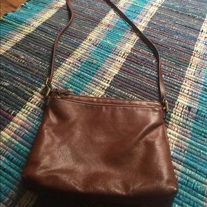 Margot brown leather cross body bag.