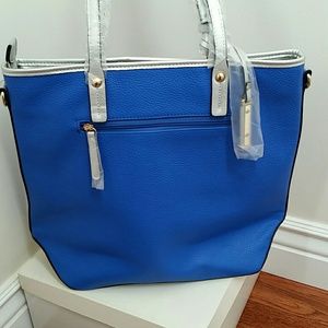 Alyssa | Bags | Alyssa Vegan Cobalt Blue And Silver Bag | Poshmark