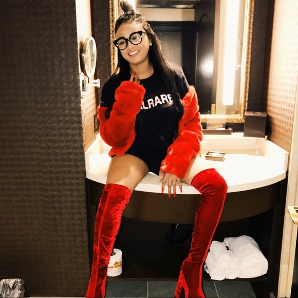 Y.R.U. Red Labyrinth Platform Boots - Picture 3 of 3