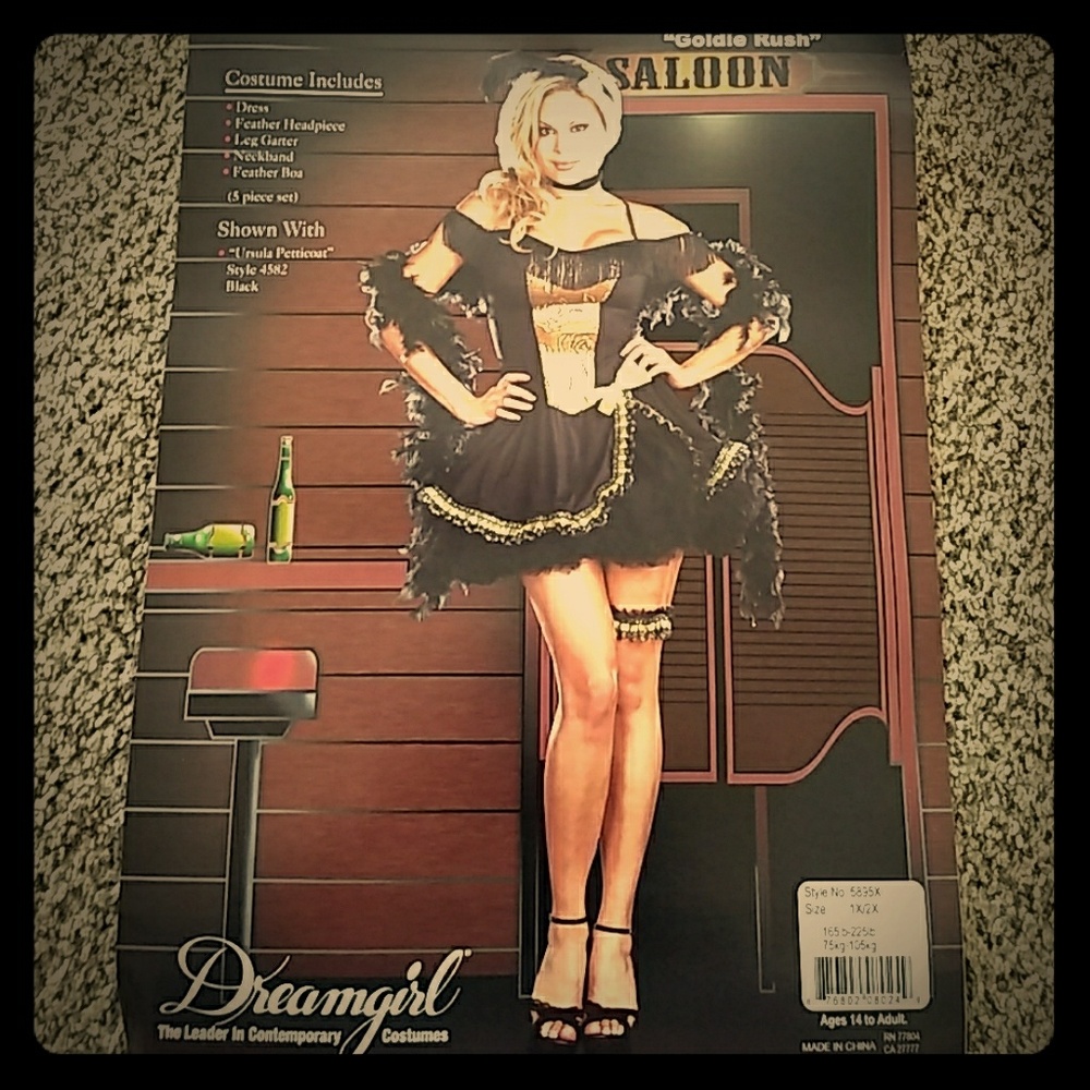 "Goldie Rush" Saloon Costume with petticoat