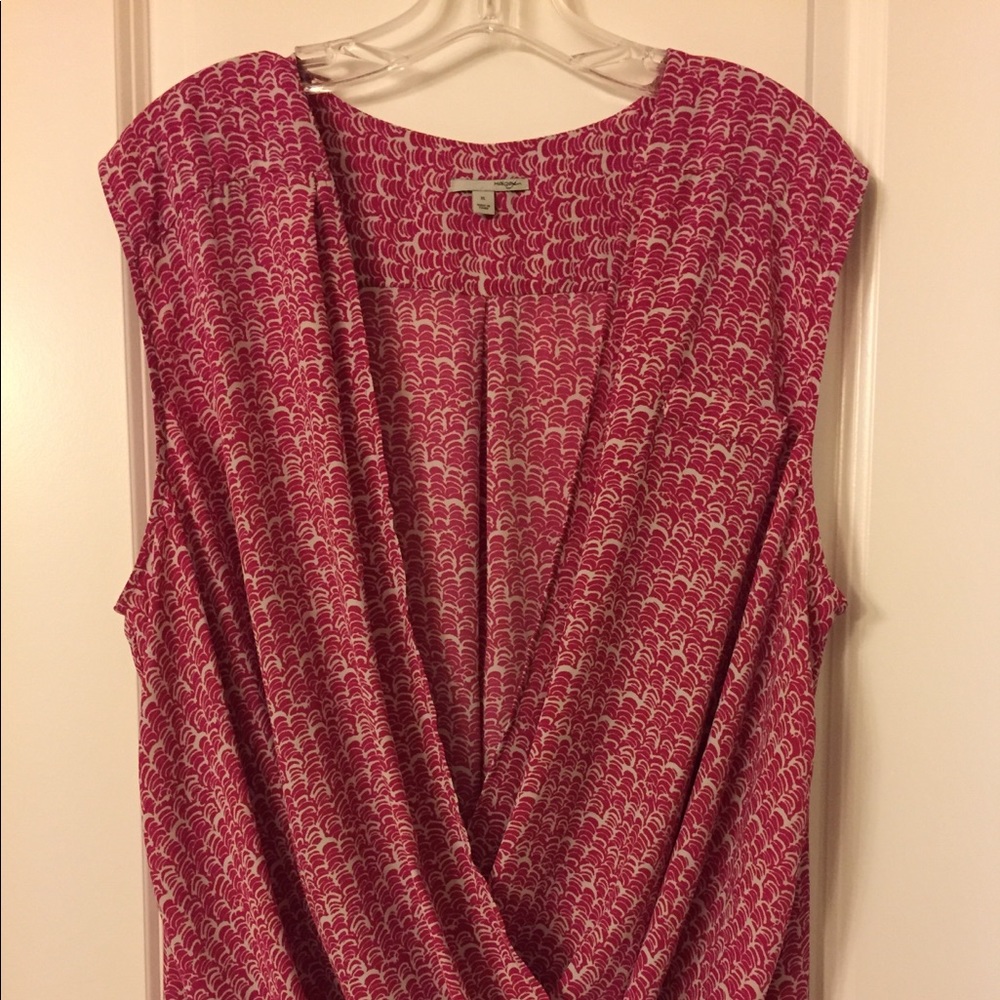 Halogen Criss Cross High-low blouse