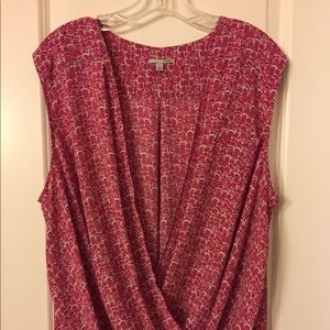 Halogen Criss Cross High-low blouse