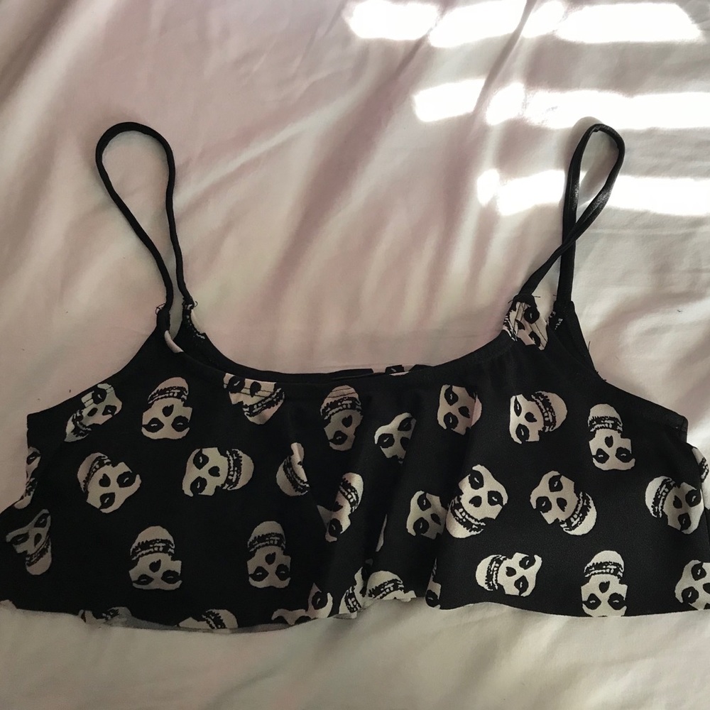 Misfits logo bathing suit top