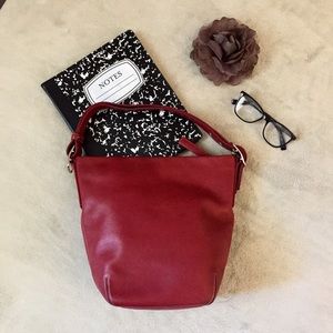 Red Coach Bucket Bag