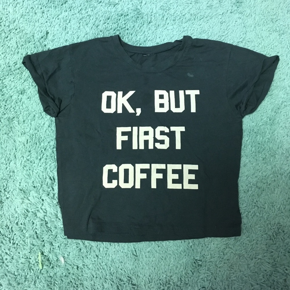 Junior’s Cropped Graphic Tee w/Rolled Sleeves