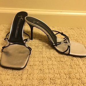 Giuseppe Zanotti Black Rhinestone accents slip on Giuseppe Zanotti Black Rhinestone accents slip on