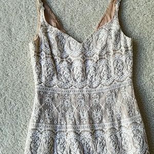 Caché flesh and white lace dress Caché flesh and white lace dress