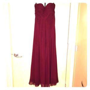 Bill Levkoff “Marsala” Bridesmaid Dress