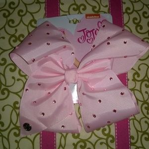 Jojo siwa bow pink with pink rhinestones