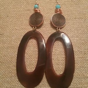 Brown Hoop Earrings