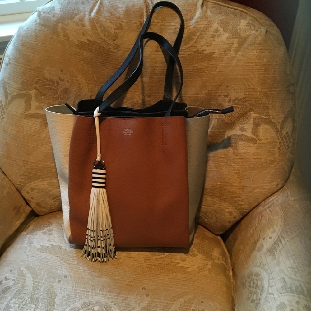 Vince Camuto Pebbled Leather Tote