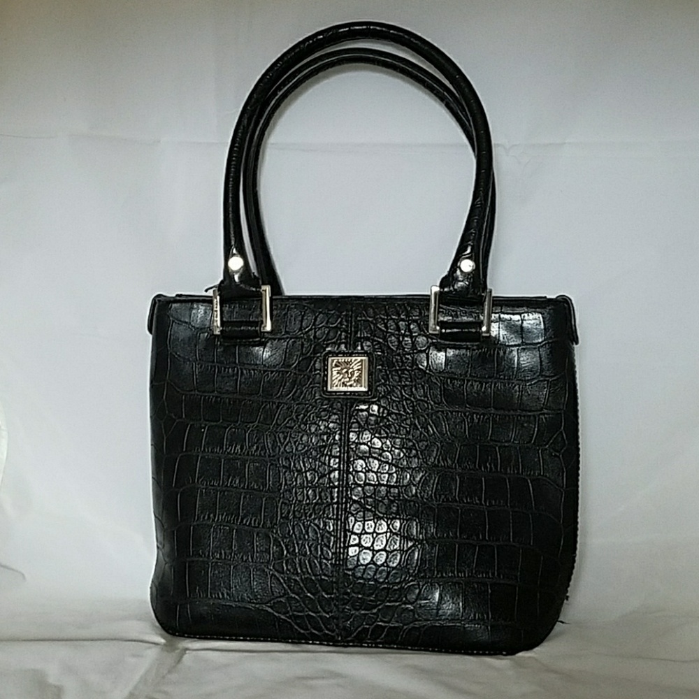 Anne Klein croc shoulder bag