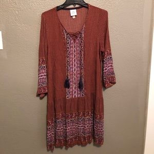 Adorable Boho Drop Waist Dress NWOT XXL