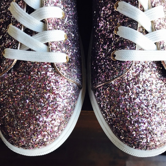 BRAND NEW! PINK GLITTER SNEAKERS 👟 - Picture 5 of 7