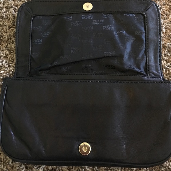 Michael Kors Black Leather Clutch - Picture 2 of 3