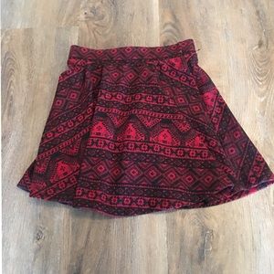 Maroon Aztec skater skirt from pac sun ❤️