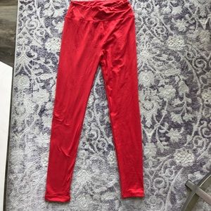 Red Work Out Leggings