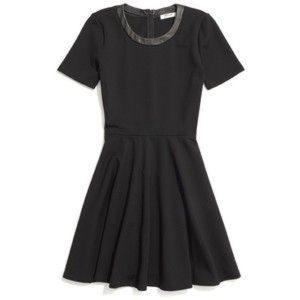 Madewell leather trim dress