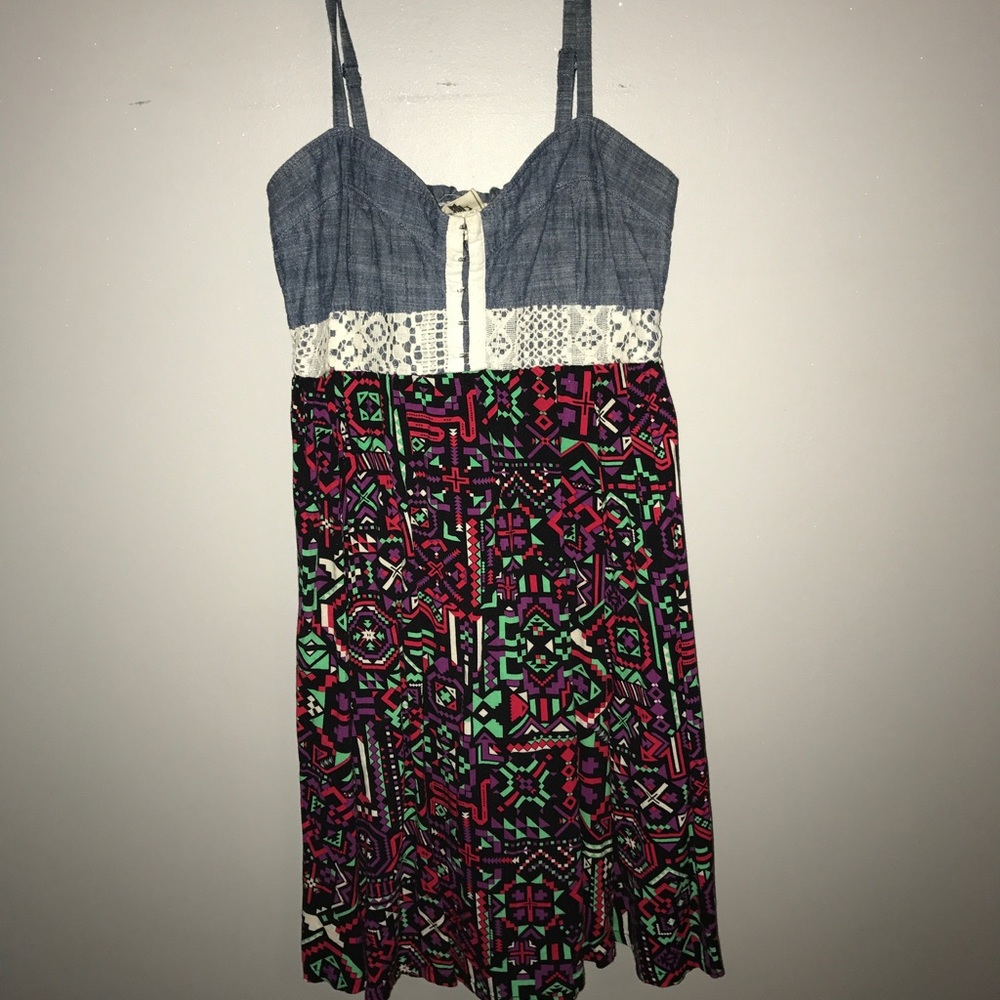 EMPYRE Printed Jean Hipster Mini Dress