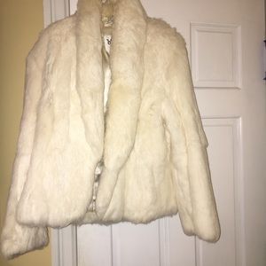 2008 Wilsons suede & leather Rabbit Fur Jacket