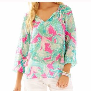 Lilly Pulitzer Rilla top in "pink sands" size M