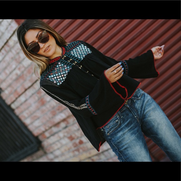 Sold Embellished blouse. Worn once. - Picture 2 of 5