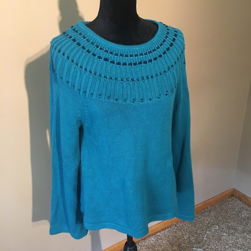 🎈Fun APOSTROPHE  Embellished Sweater size XL