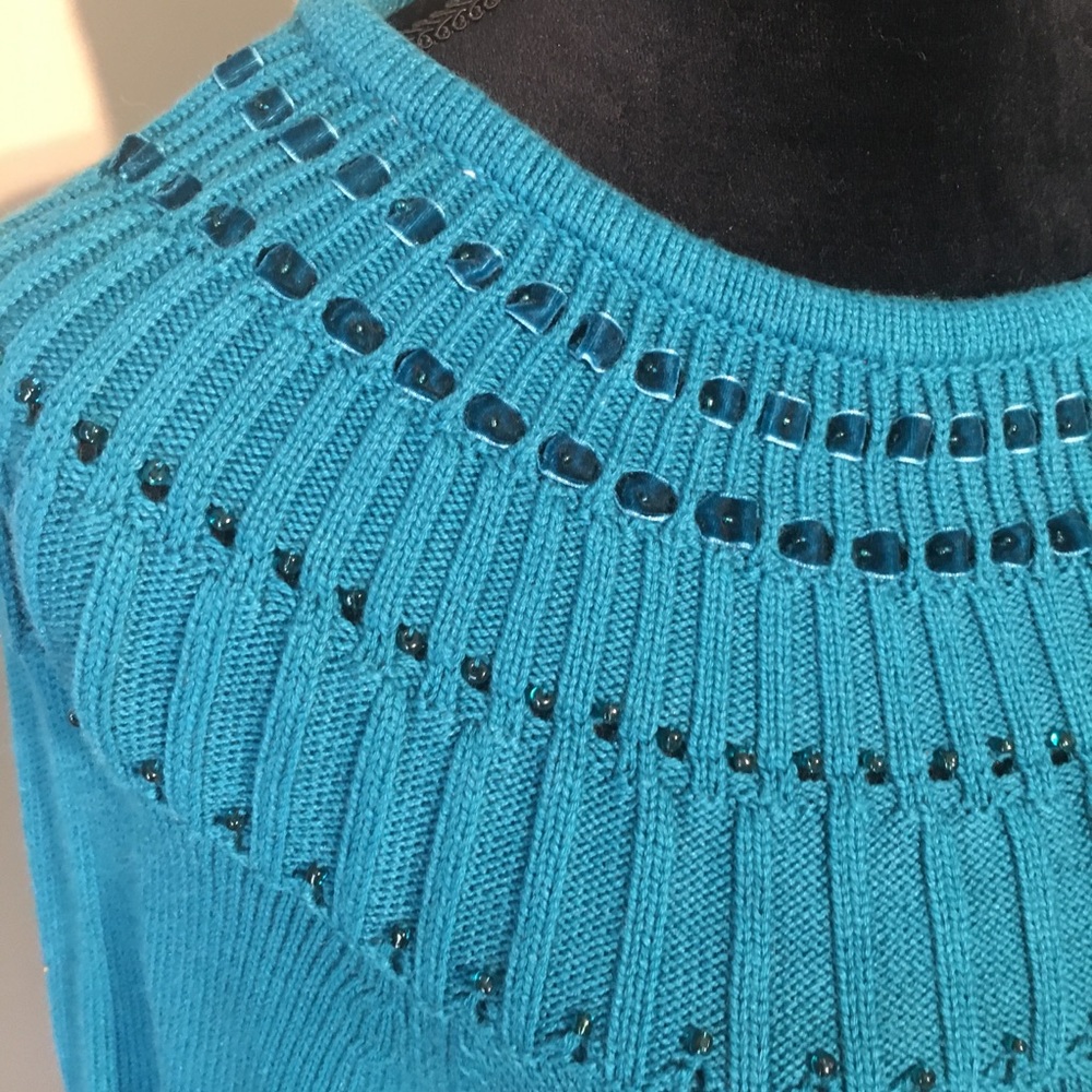 🎈Fun APOSTROPHE  Embellished Sweater size XL - Picture 2 of 7