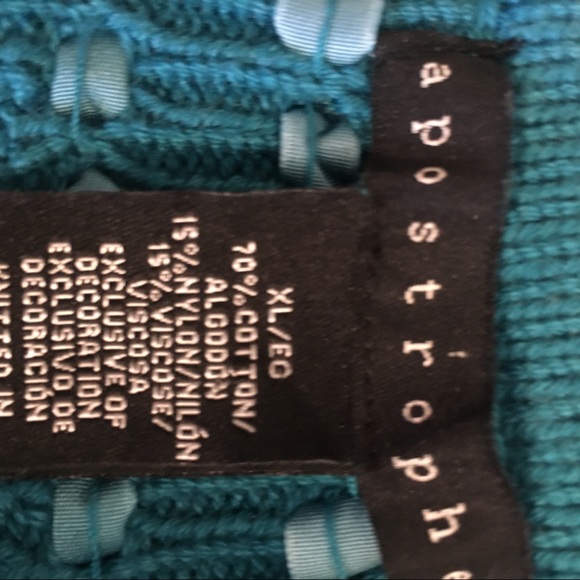 🎈Fun APOSTROPHE  Embellished Sweater size XL - Picture 7 of 7