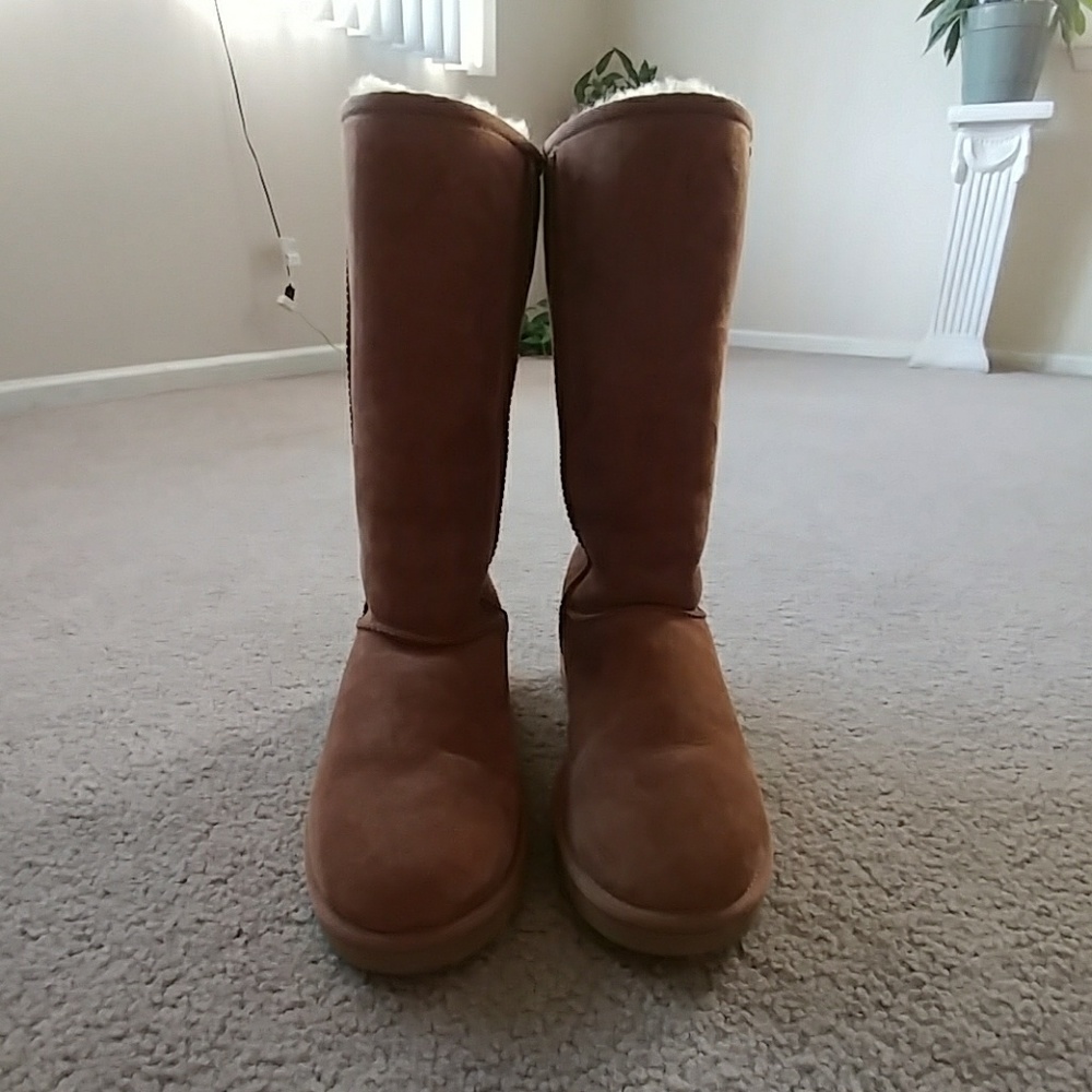 Tall chestnut UGG boots