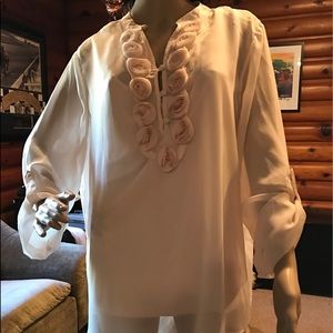 LC by Lauren Conrad XL beautiful cream blouse