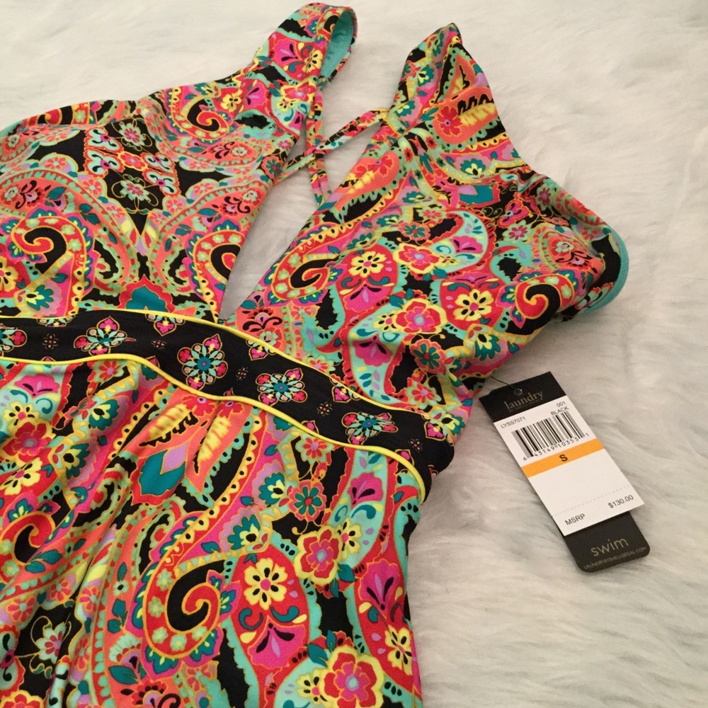 NWT Laundry Shelli Segal Paisley Halter - Picture 3 of 6
