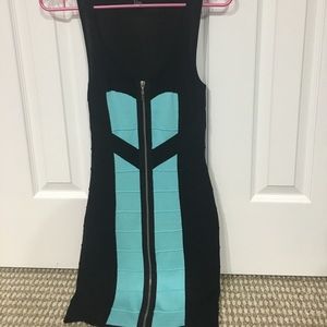 Zipper bodycon dress