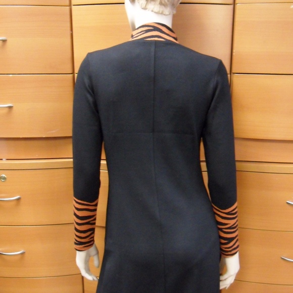 WEAR TO WORK MOCK NECK DRESS BLACK MADE IN EUROPE - Picture 5 of 6