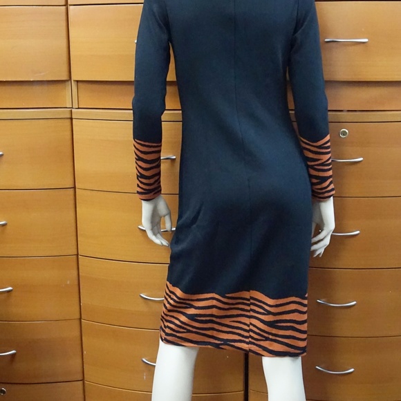 WEAR TO WORK MOCK NECK DRESS BLACK MADE IN EUROPE - Picture 6 of 6