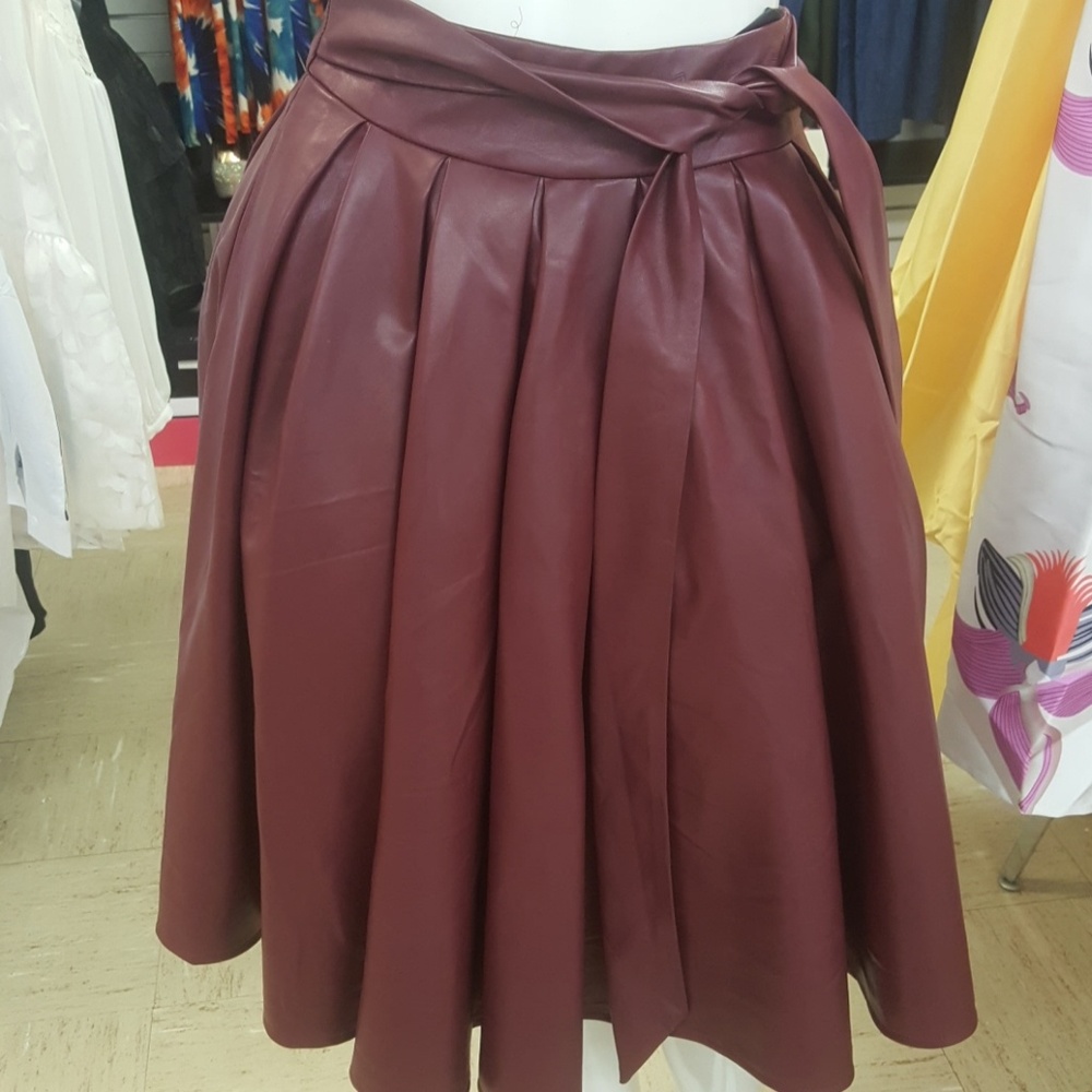 Vegan Leather Skirt