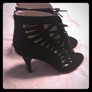 Lace up bootie heels